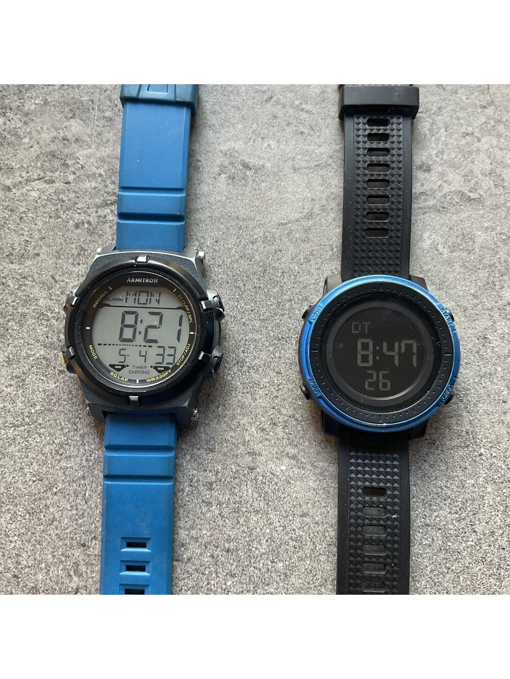 Pair Of Armitron And Skmei Mens Digital Watch Both Watches Run Great A10